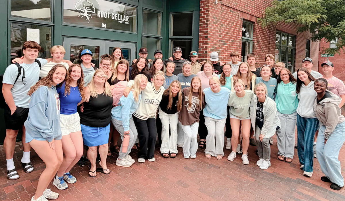 Youth and leaders gathered together as a community